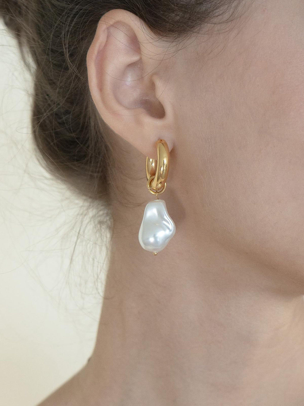 Moonlit Drop Pearl Earrings