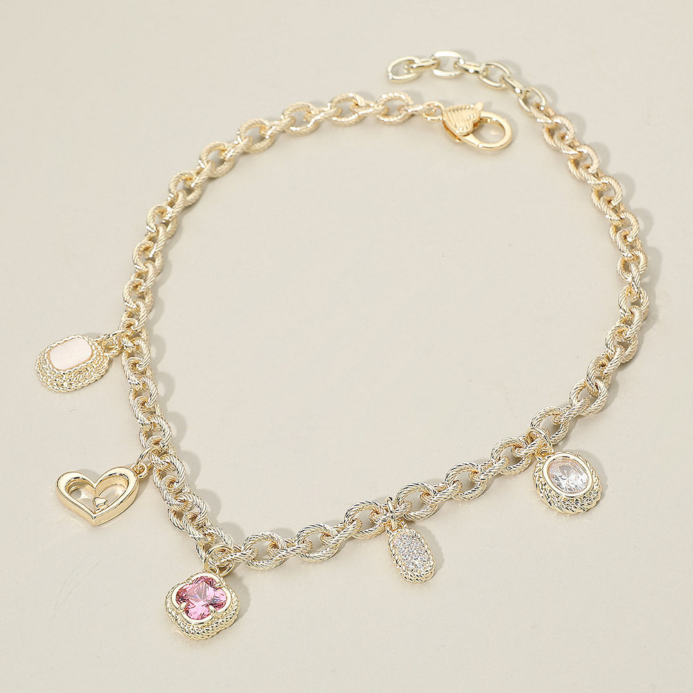 Clara Mixed Charm Station Necklace