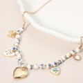 Heart Charm Beaded Necklace