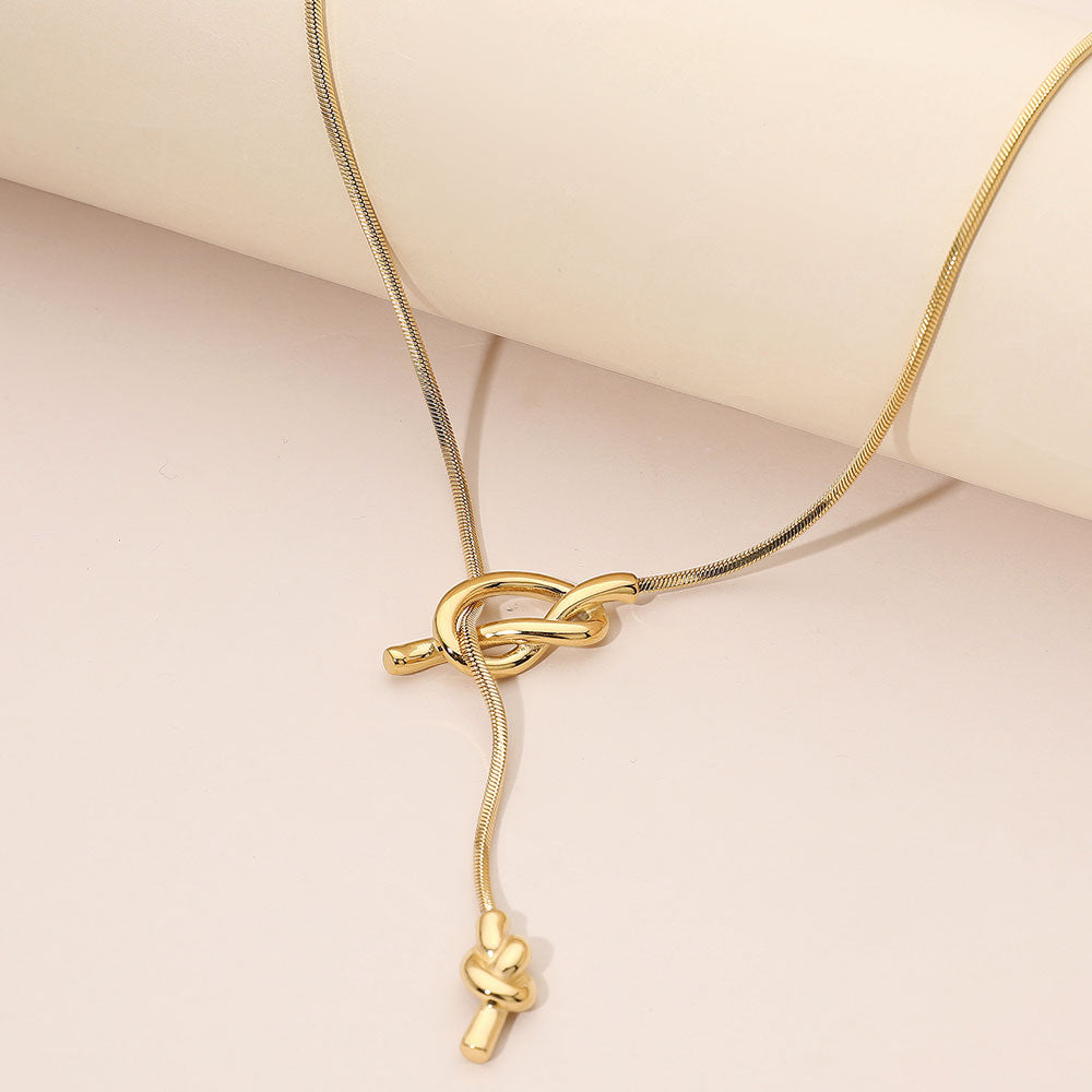 Knotted Lariat Necklace
