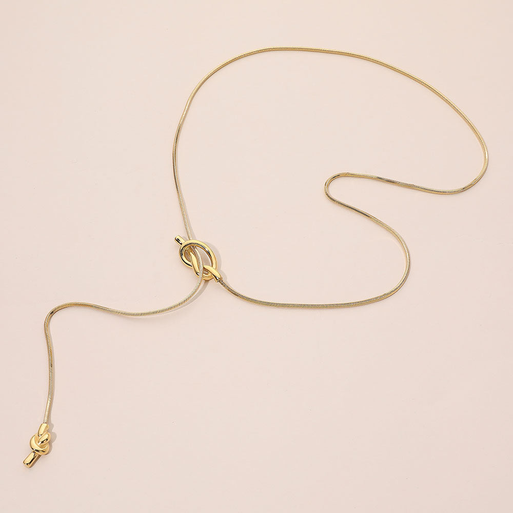 Knotted Lariat Necklace