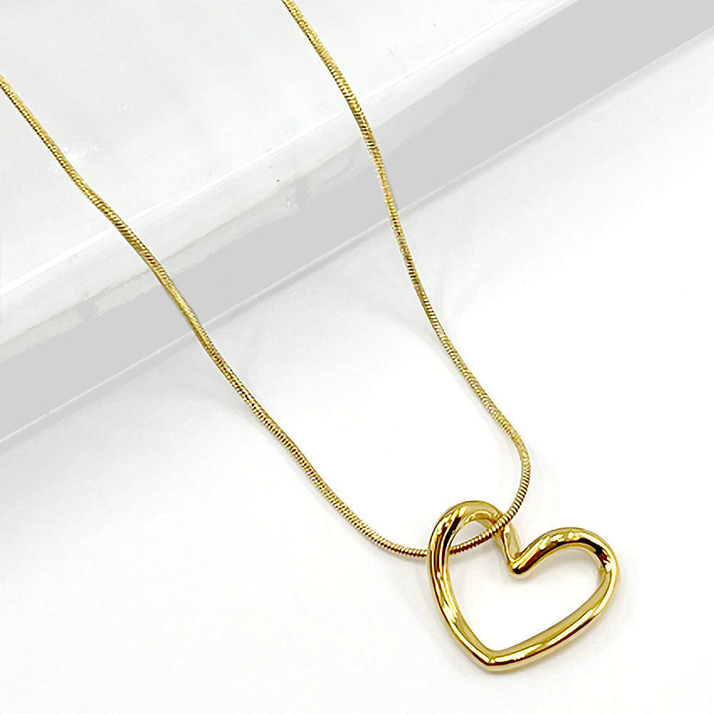 Open Heart Pendant Necklace