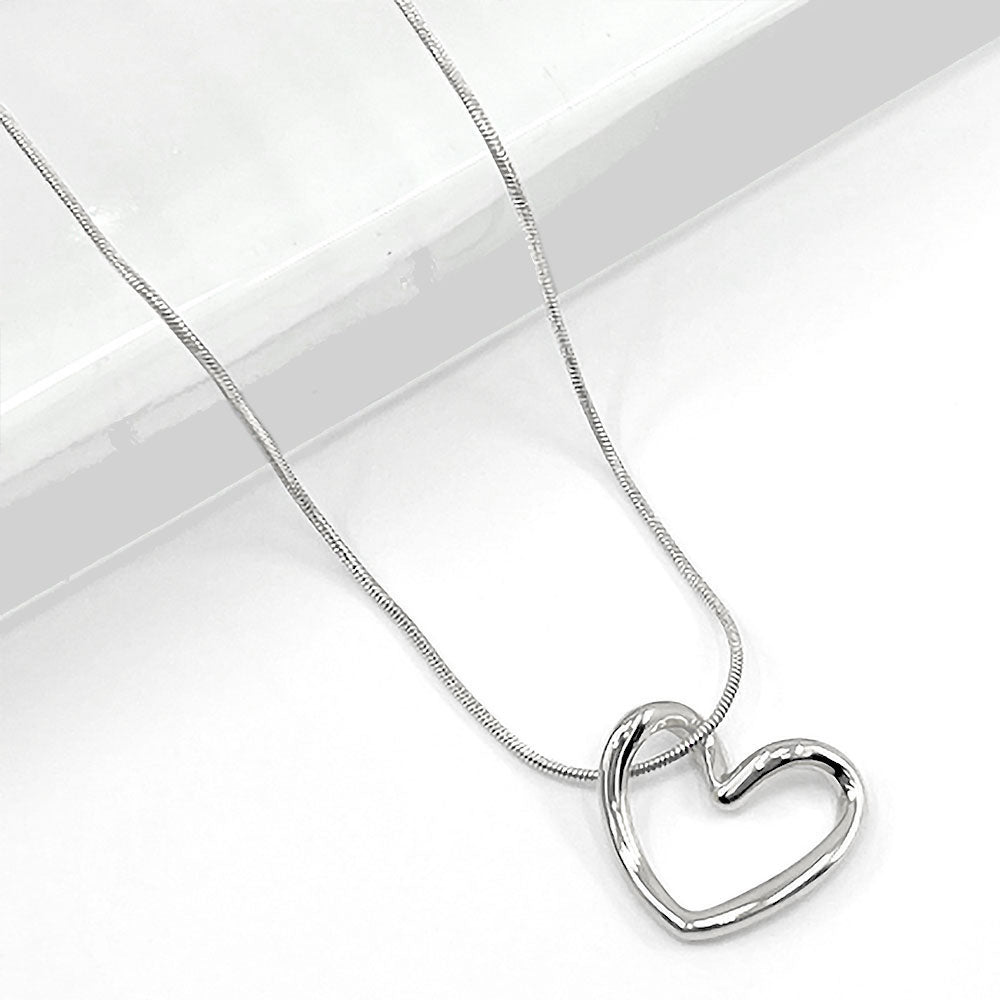 Open Heart Pendant Necklace