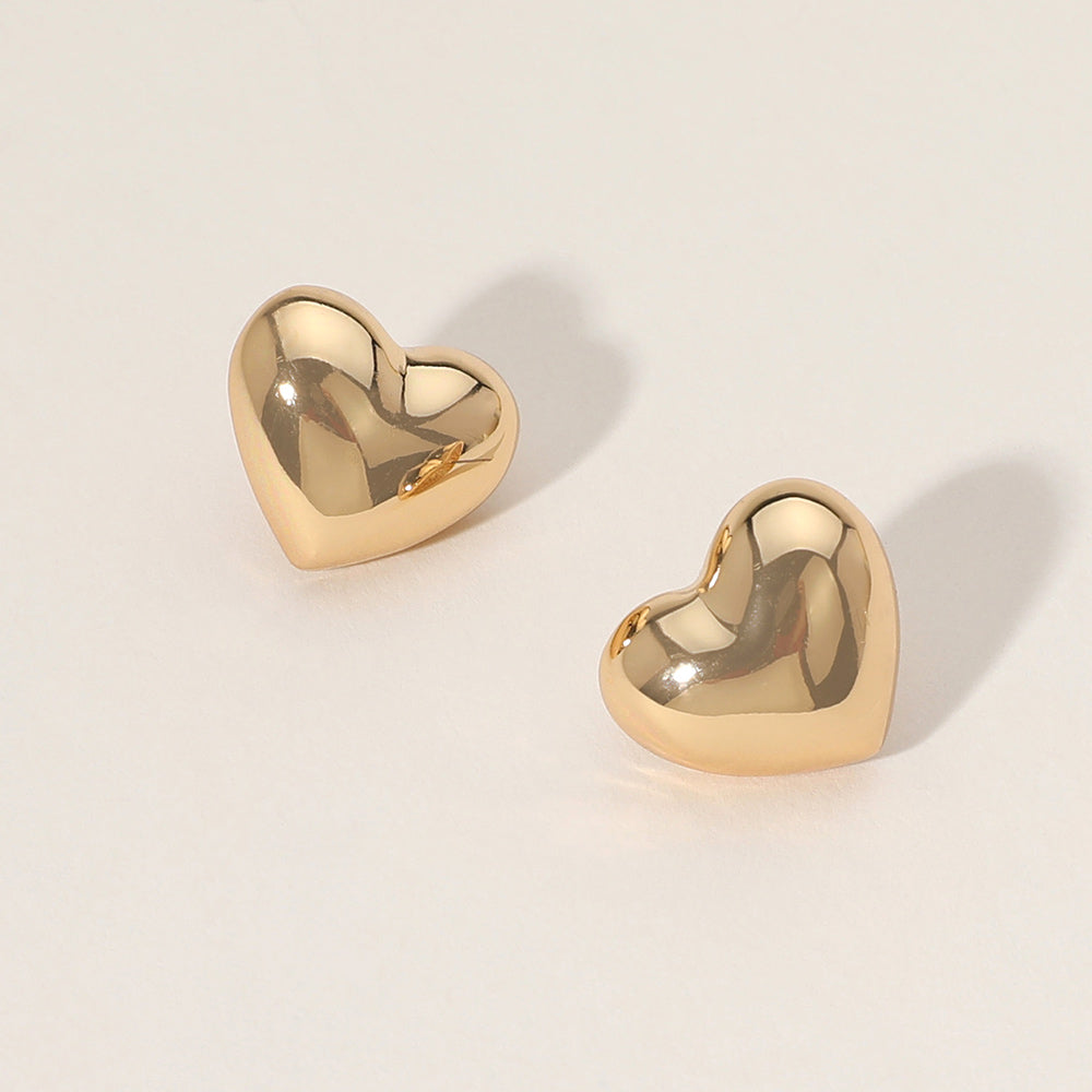 Puffy Chunky Heart Stud