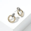 Door Knocker Two Tone Stud Earrings