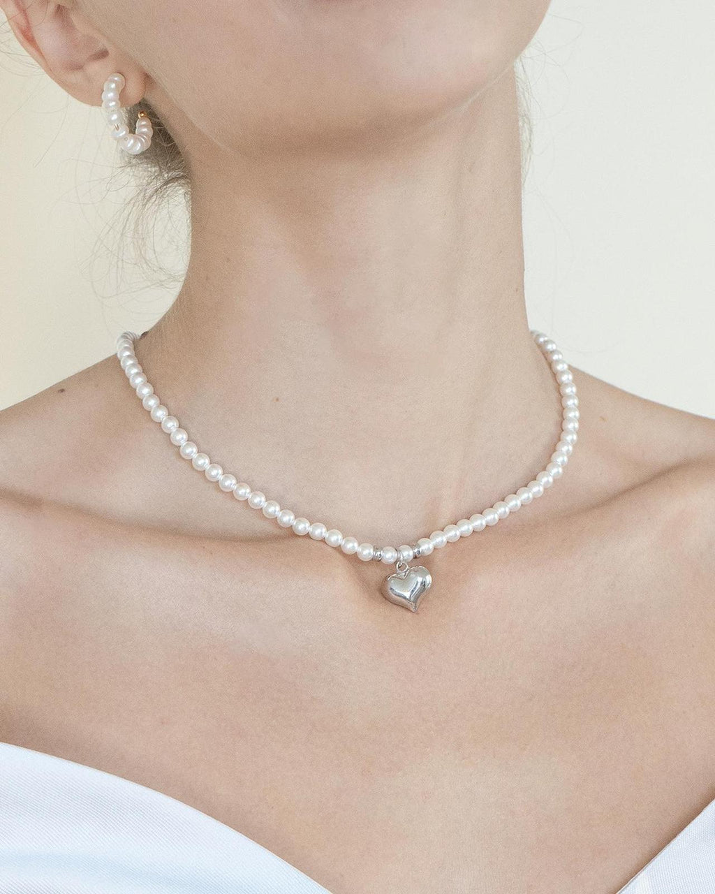 Pearl Heart Necklace